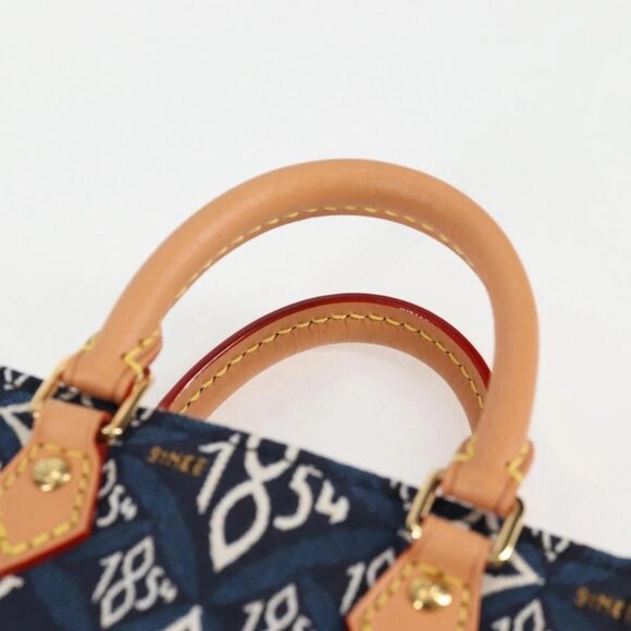 LOUIS VUITTON Pre Owned SINCE 1854 Petit Sac Plat 2way Navy M80288 Auth 132611M - Picture 9 of 16